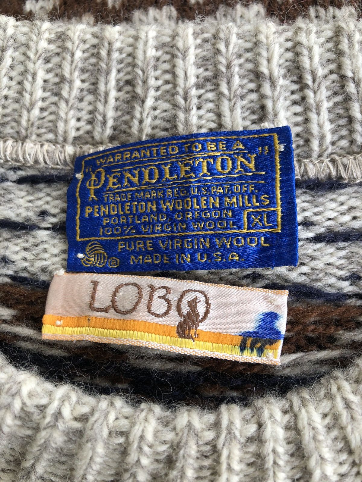 Pendleton × Vintage Vintage 70s Pendleton Knitwear Wool Sweater Size US XL / EU 56 / 4 - 14 Thumbnail