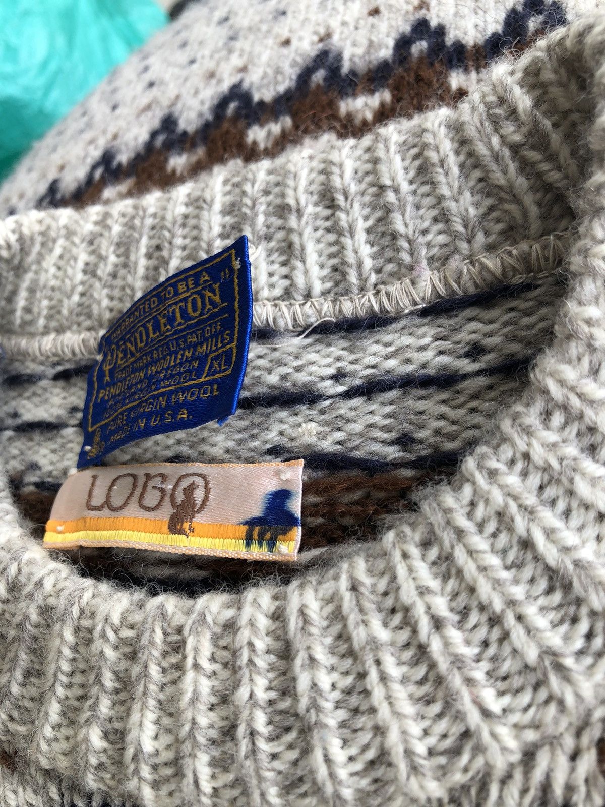 Pendleton × Vintage Vintage 70s Pendleton Knitwear Wool Sweater Size US XL / EU 56 / 4 - 15 Thumbnail