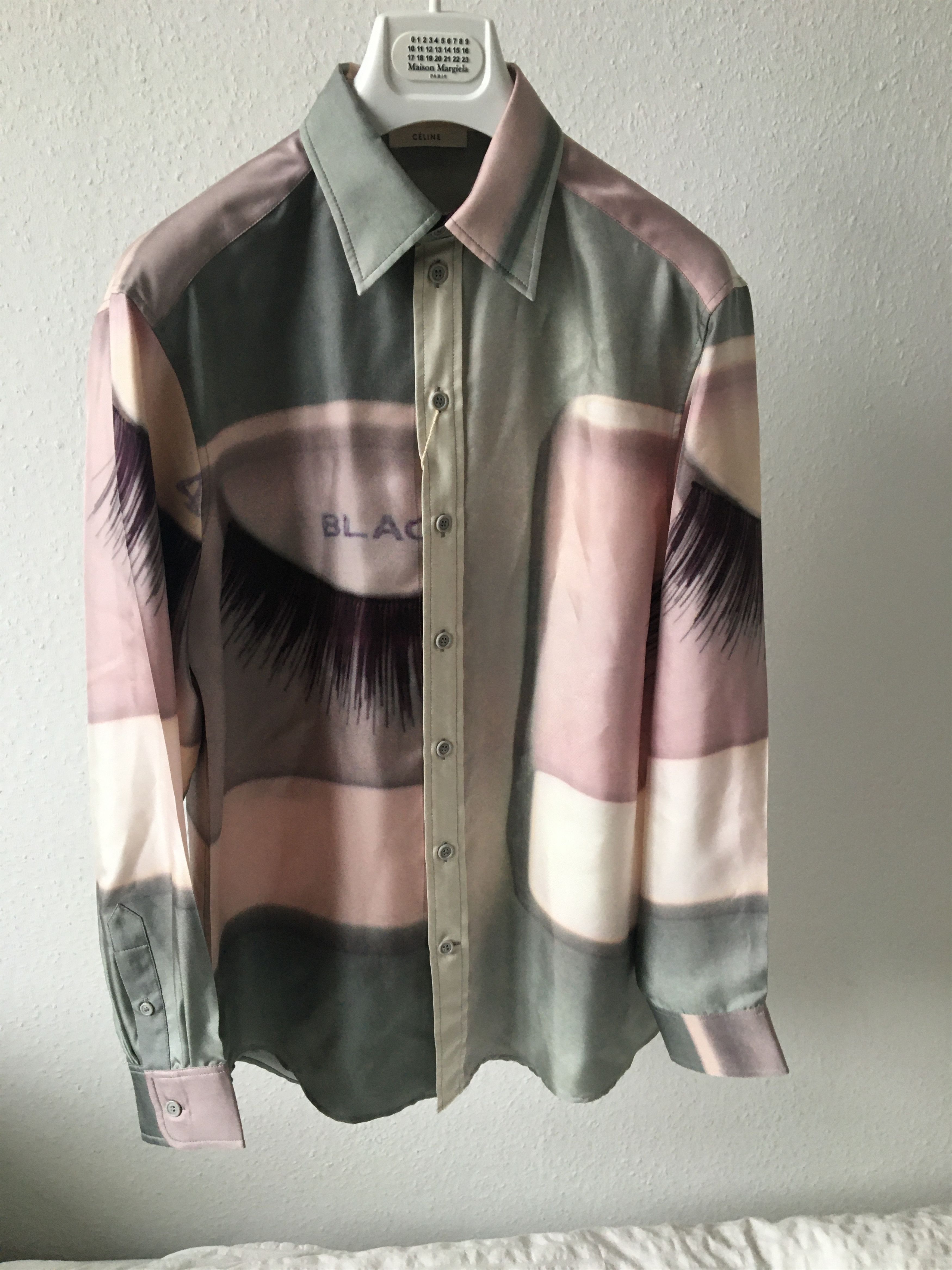 Celine Celine Rare Phoebe Philo Silk Eyelash Shirt SS18 40