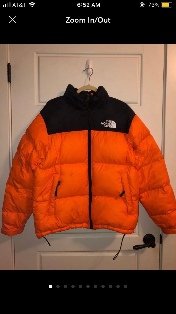 Pre-owned The North Face North Face Nuptse 700 Puffer Jacket - Orange