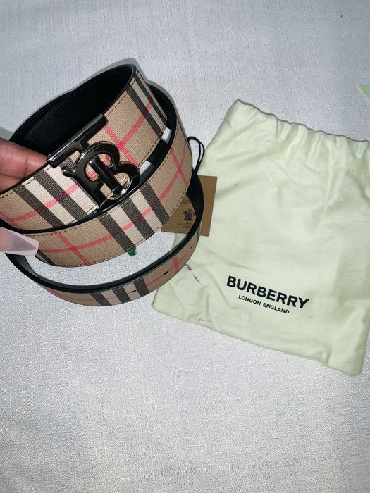 Burberry Reversible Monogram Motif Vintage Check Belt