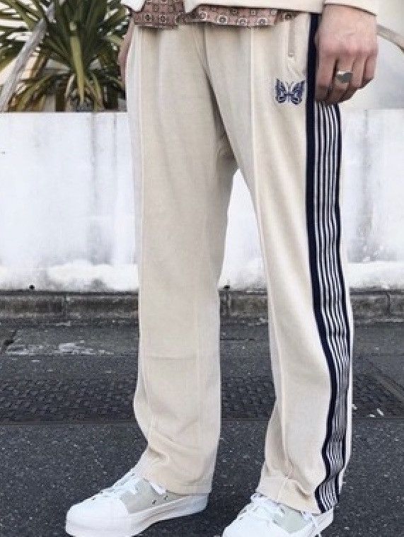 Needles Needles narrow beige velour track pants Size US 30 / EU 46 - 1 Thumbnail