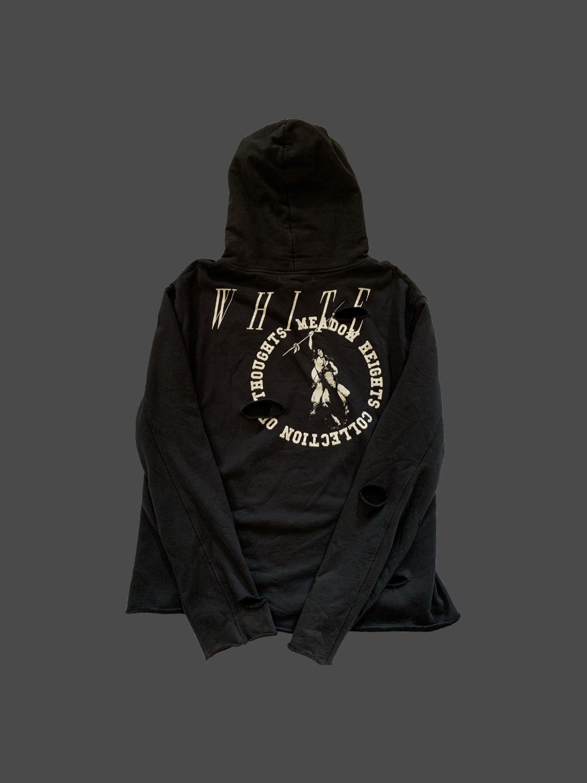 Off-White Off white Hoodie black Indian stamp meadow heights | Grailed 
