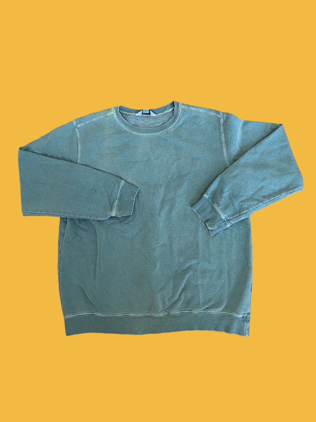 Vintage North Reflections Faded Washed Green Crewneck Sweater 1990s