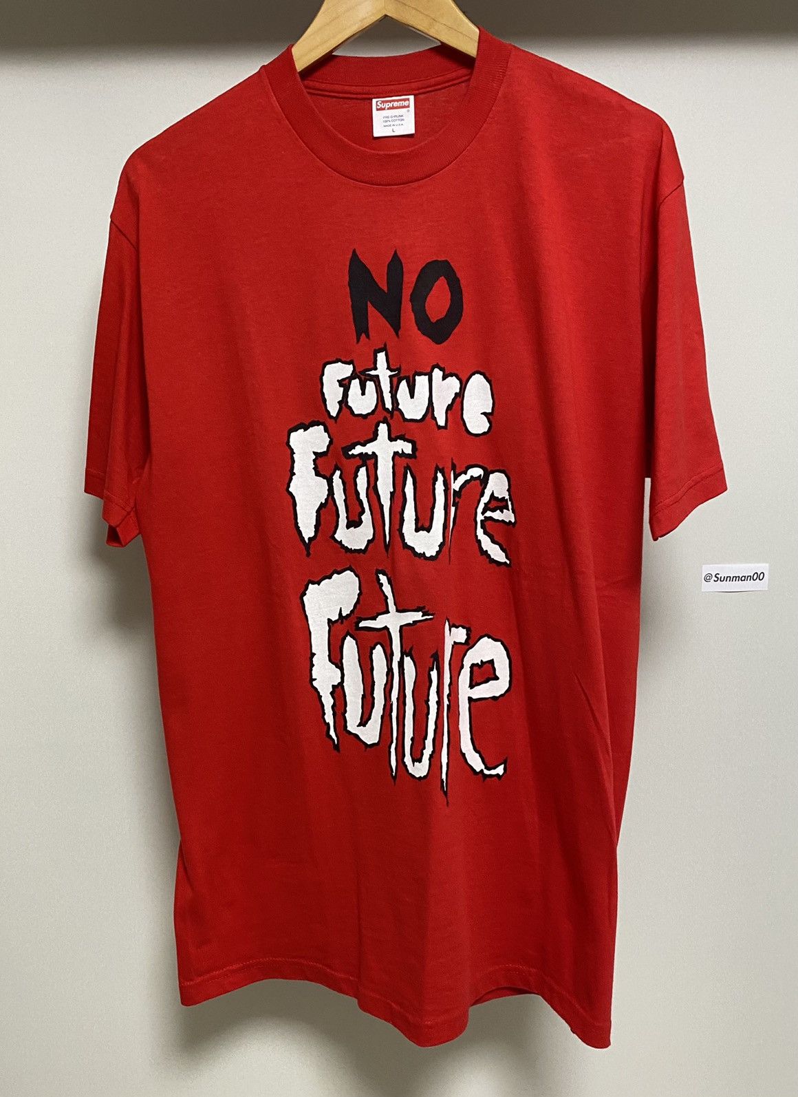 factory wholesalers Supreme No Future Sex Pistols Tee Red 2003 |  www.fcbsudan.com