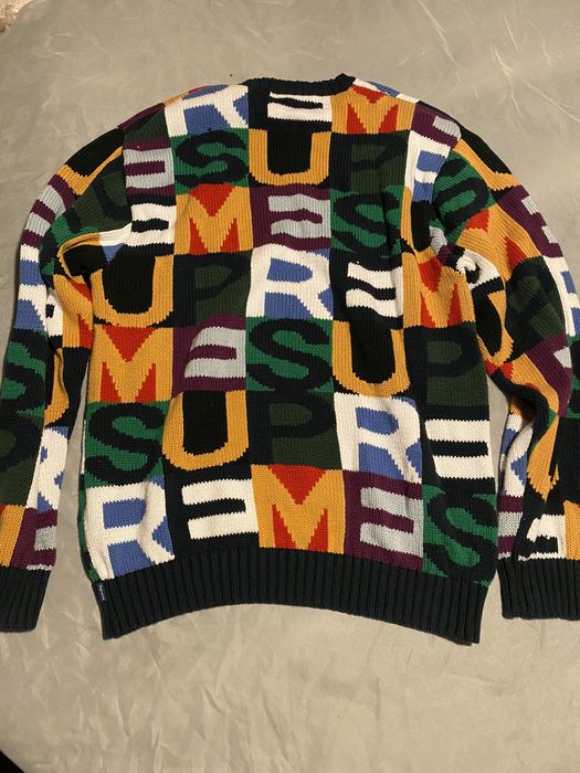 専用Supreme Big Letter Sweater Multicolor