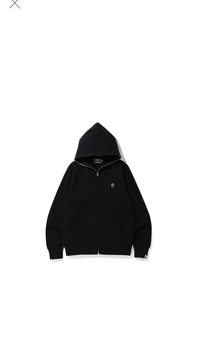 Bape BAPE One Point Full Zip Hoodie Black Grailed