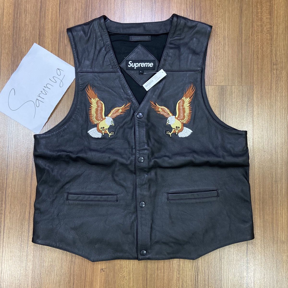 シュプリームSupreme 18SS Eagle Leather Vest　M Clothing Supreme Eagle Leather Vest シュプリームSupreme 18SS Eagle