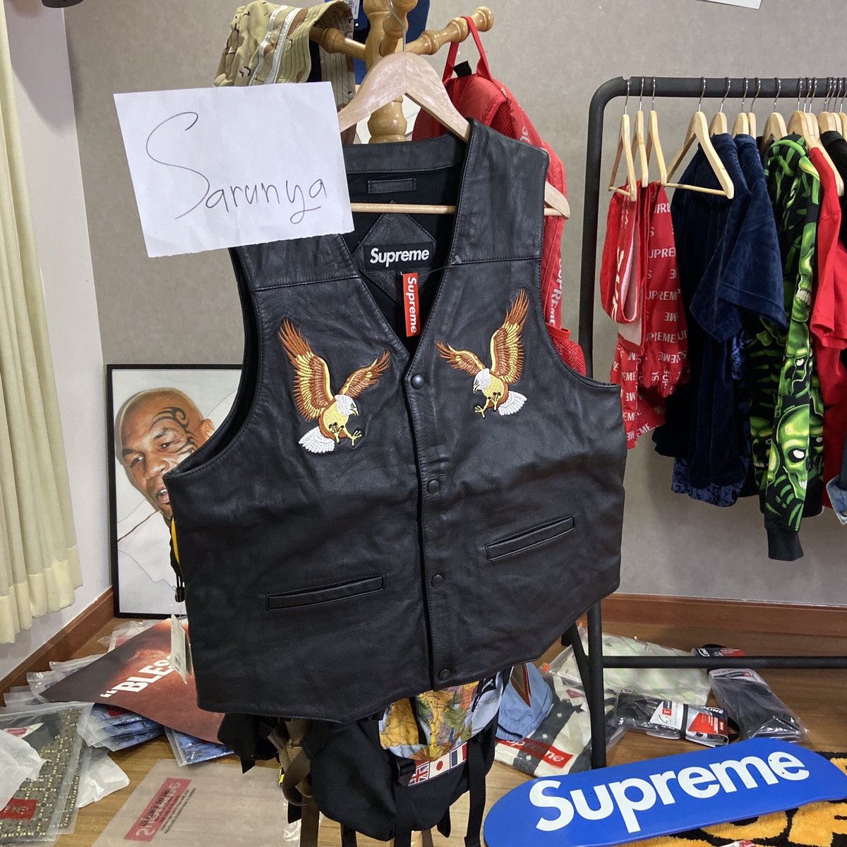 Supreme Supreme Eagle Leather vest jacket | Grailed