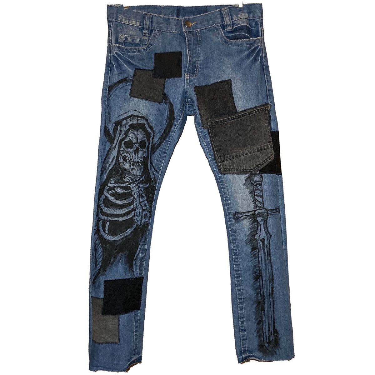 Custom hand painted store mens 32x32 jeans