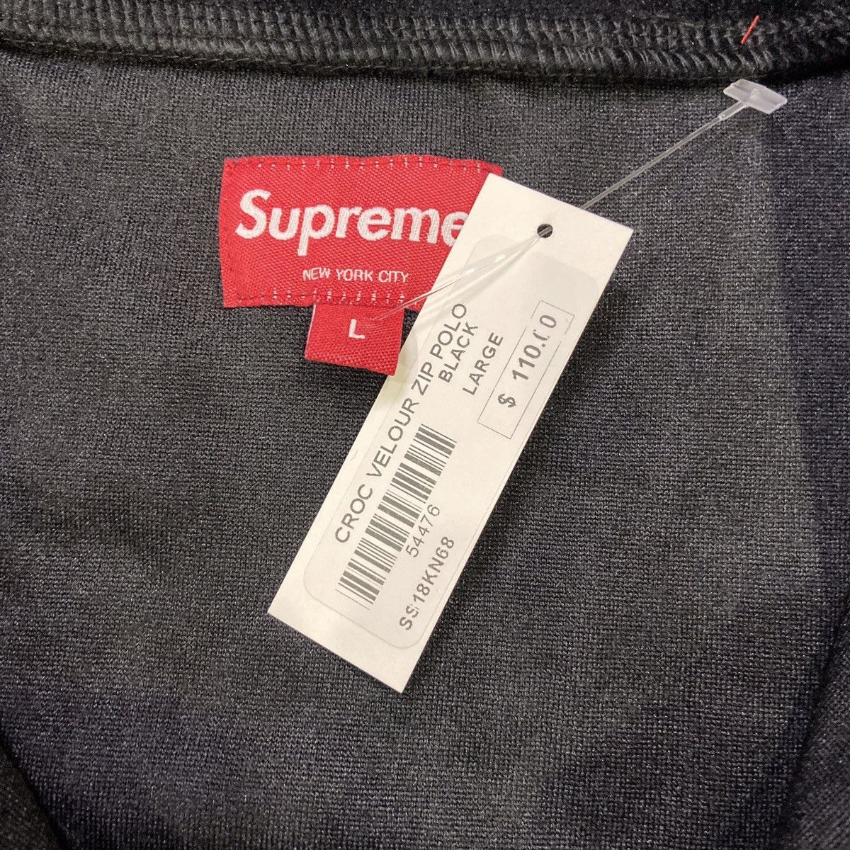 専用 Supreme Croc Velour Zip Polo Supreme Supreme Croc