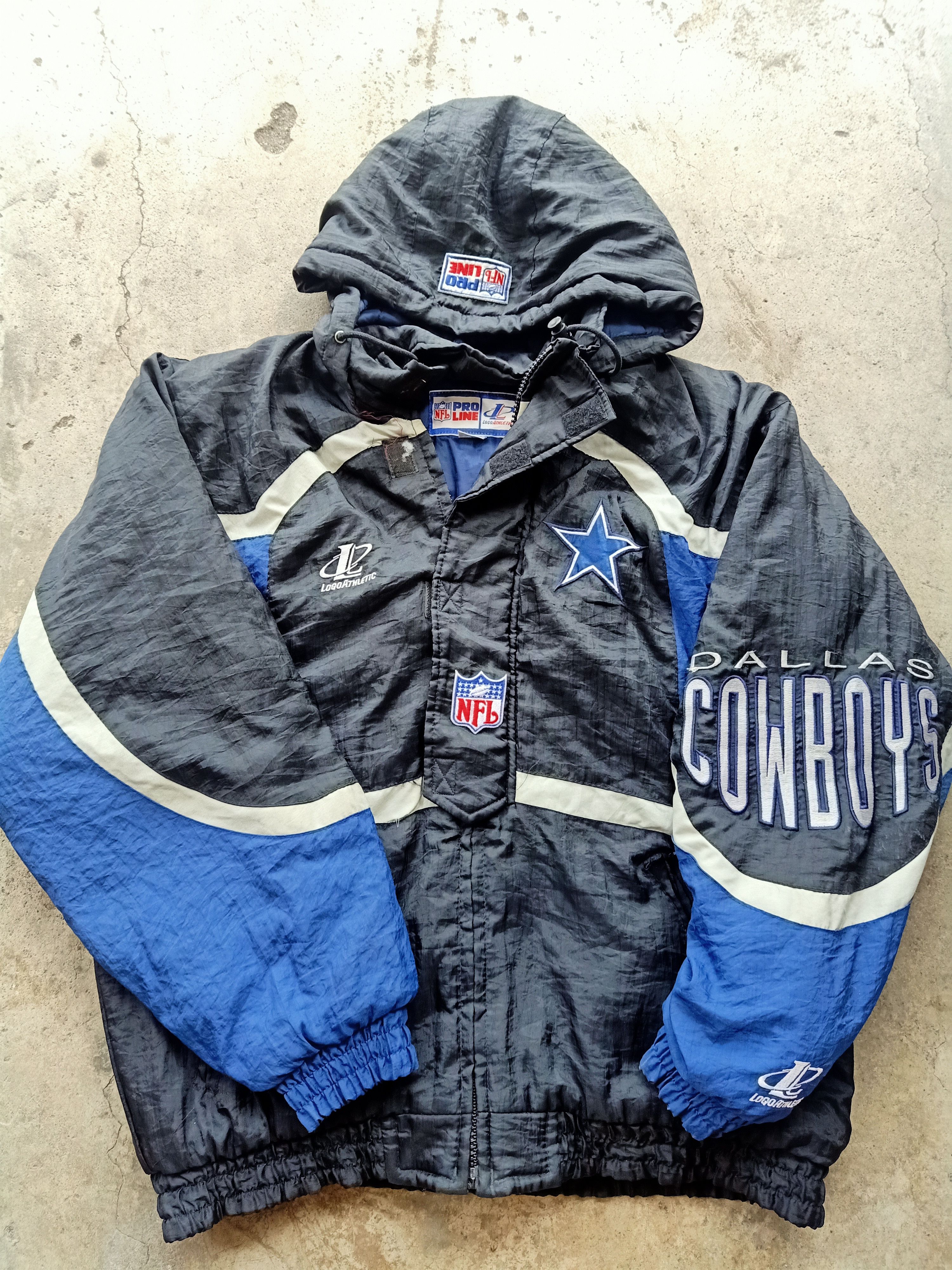 Vintage 90s Dallas Cowboys Logo Athletic Pro Line Full Zip Jacket Mens Size  L