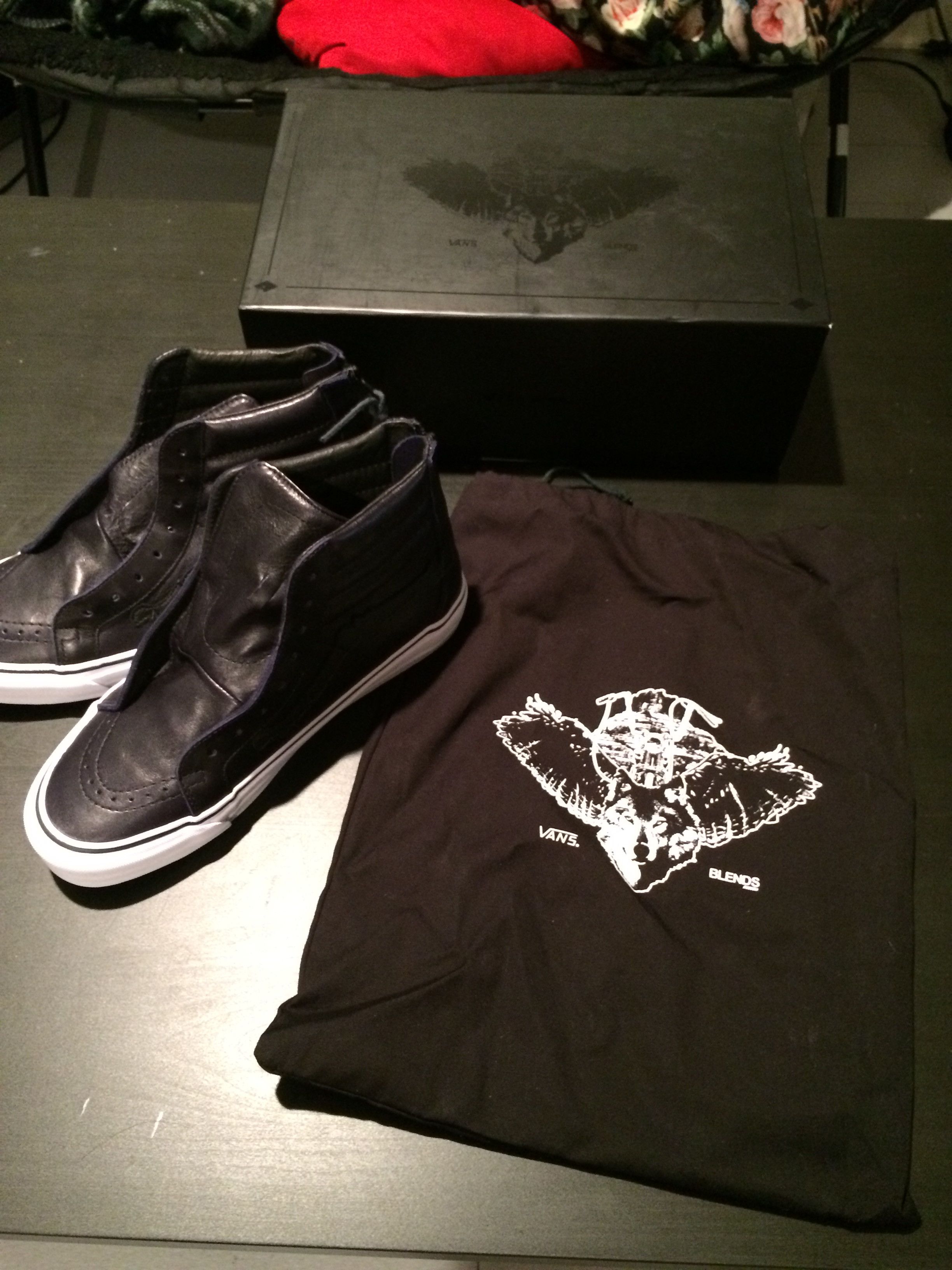 Vans Sk8-Hi Reissue Zip LX Peacoat Bones Blends Size 11 black