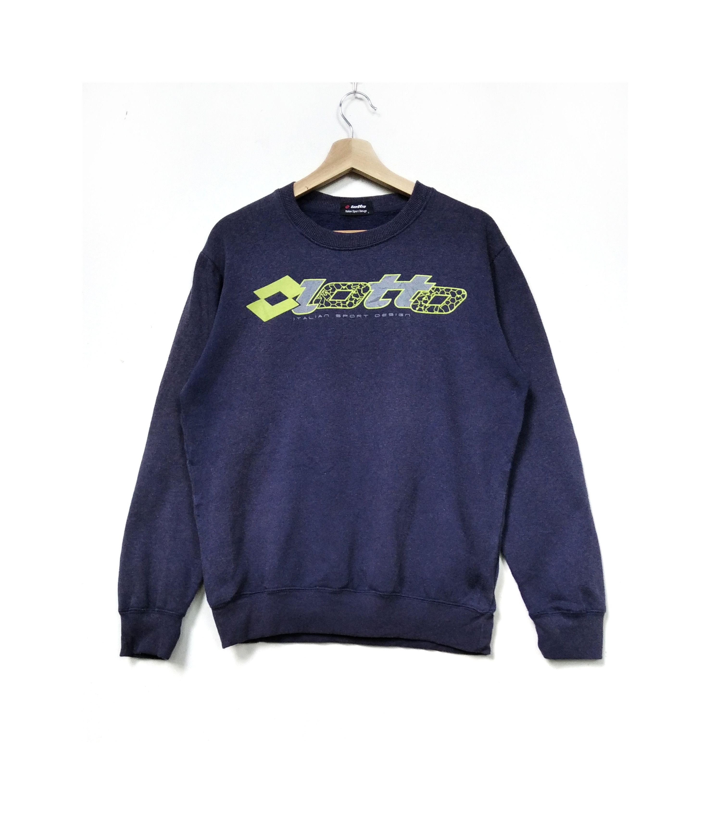 Vintage Lotto Spell Out Logo Pullover Crewneck Sweatshirt