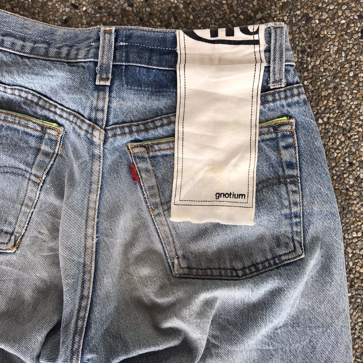 Levi's Gnotium X Levis 501 Distressed Denim Vintage Limited madeUSA Size US 27 - 16 Thumbnail
