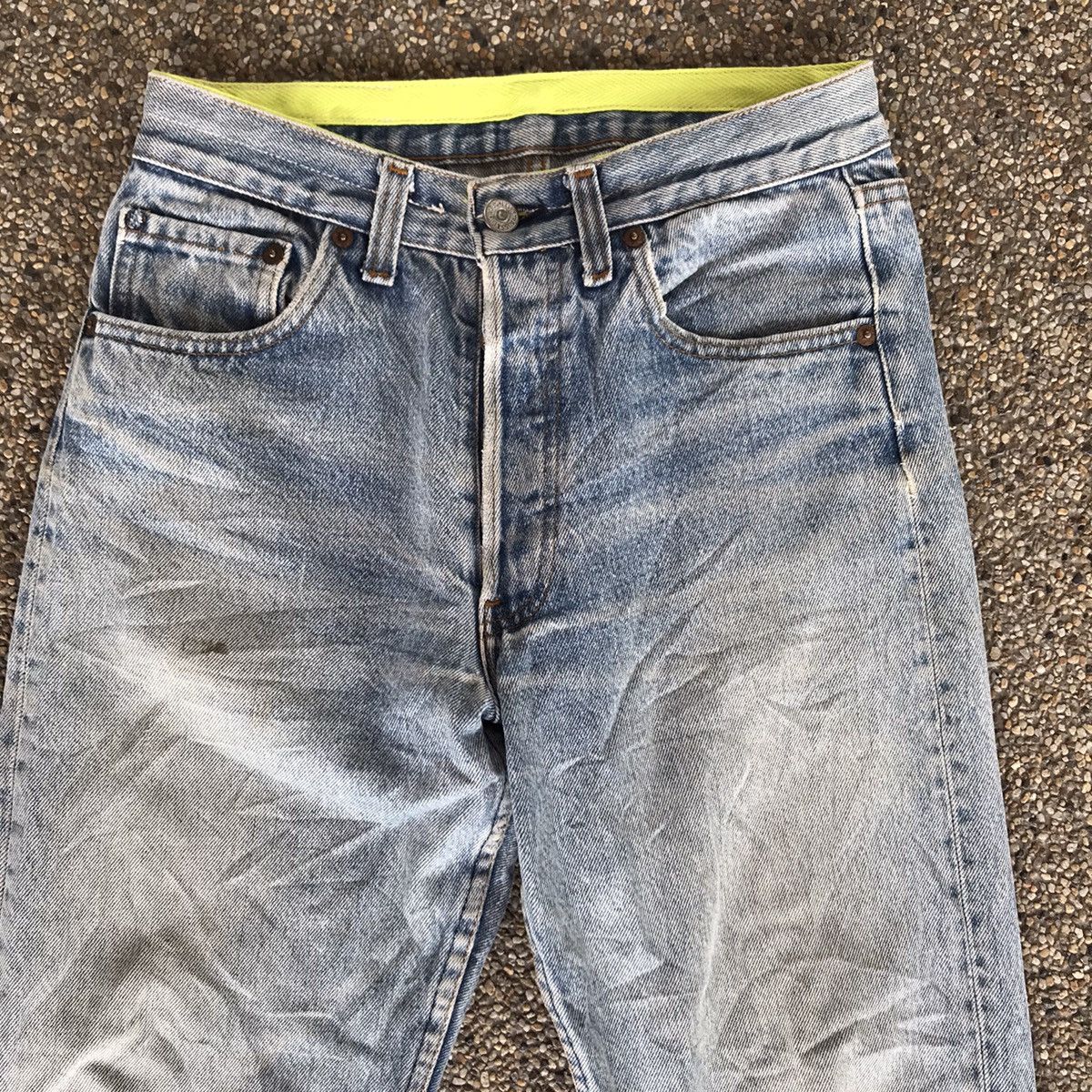 Levi's Gnotium X Levis 501 Distressed Denim Vintage Limited madeUSA Size US 27 - 5 Thumbnail
