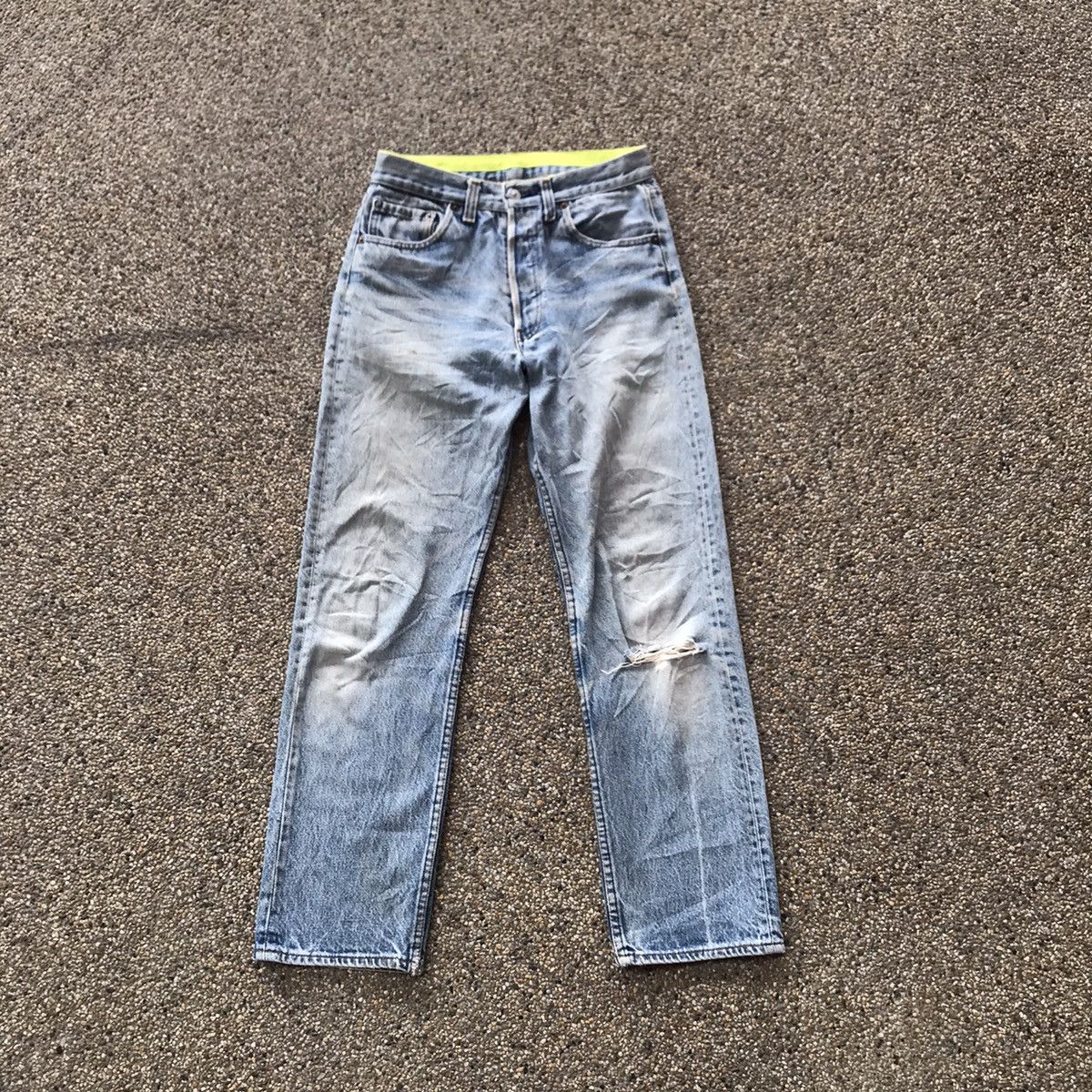 Levi's Gnotium X Levis 501 Distressed Denim Vintage Limited madeUSA Size US 27 - 4 Thumbnail