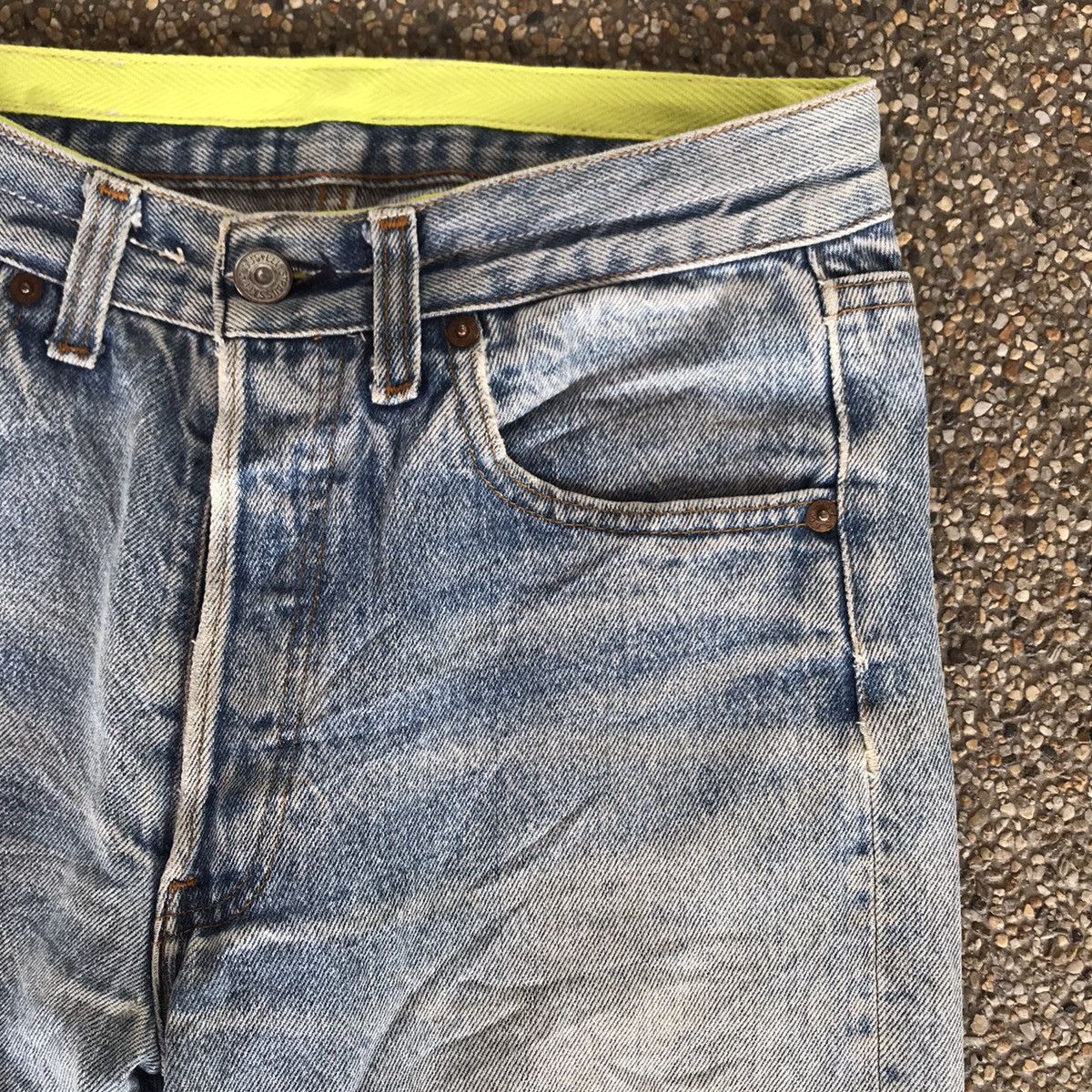 Levi's Gnotium X Levis 501 Distressed Denim Vintage Limited madeUSA Size US 27 - 7 Thumbnail