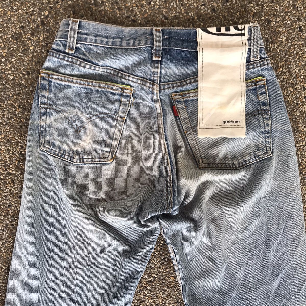 Levi's Gnotium X Levis 501 Distressed Denim Vintage Limited madeUSA Size US 27 - 14 Thumbnail