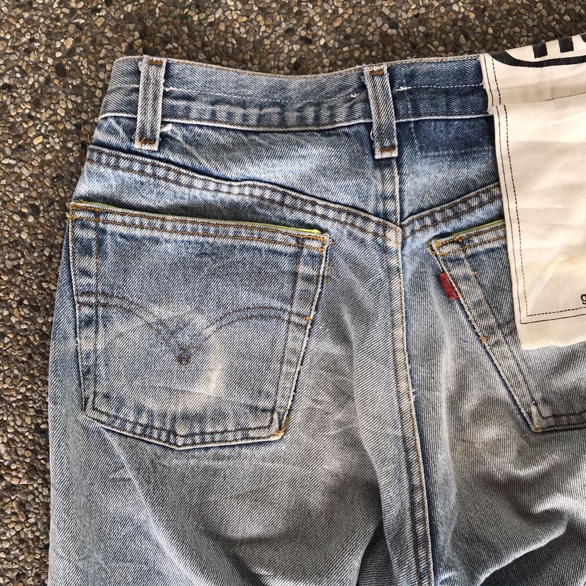Levi's Gnotium X Levis 501 Distressed Denim Vintage Limited madeUSA Size US 27 - 15 Thumbnail