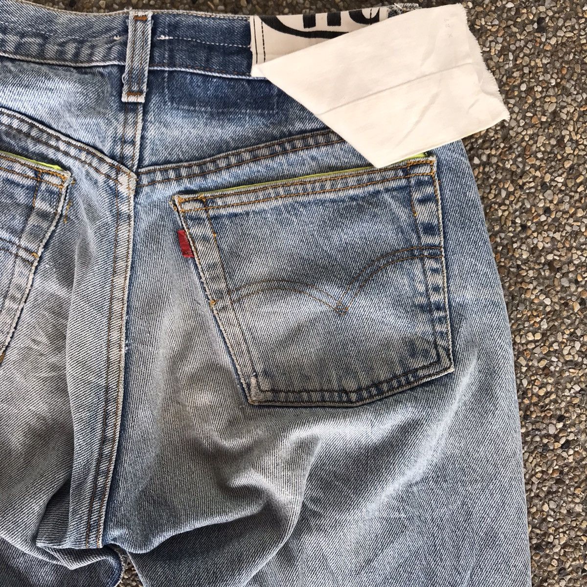 Levi's Gnotium X Levis 501 Distressed Denim Vintage Limited madeUSA Size US 27 - 17 Thumbnail