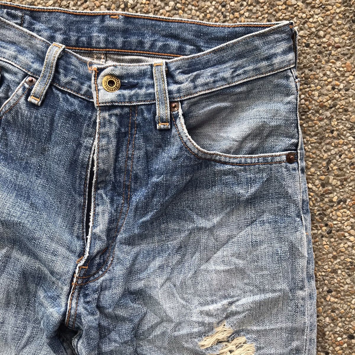 Levi's Vintage Levis 502 Distressed Denim Jeans Made in Japan Size US 29 - 7 Thumbnail