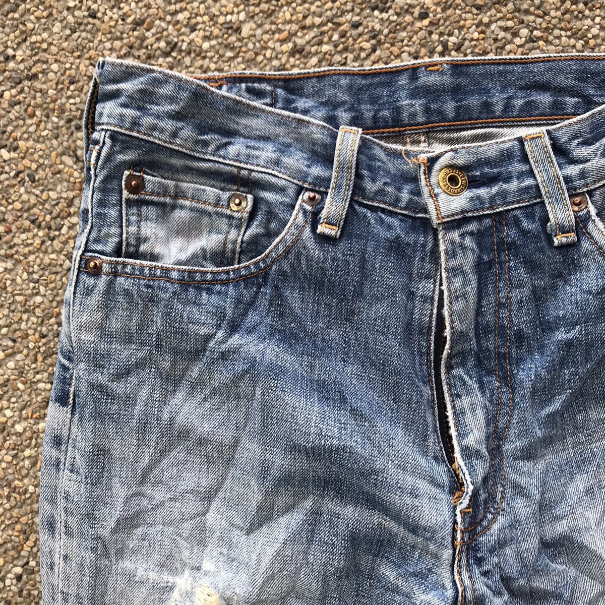 Levi's Vintage Levis 502 Distressed Denim Jeans Made in Japan Size US 29 - 6 Thumbnail