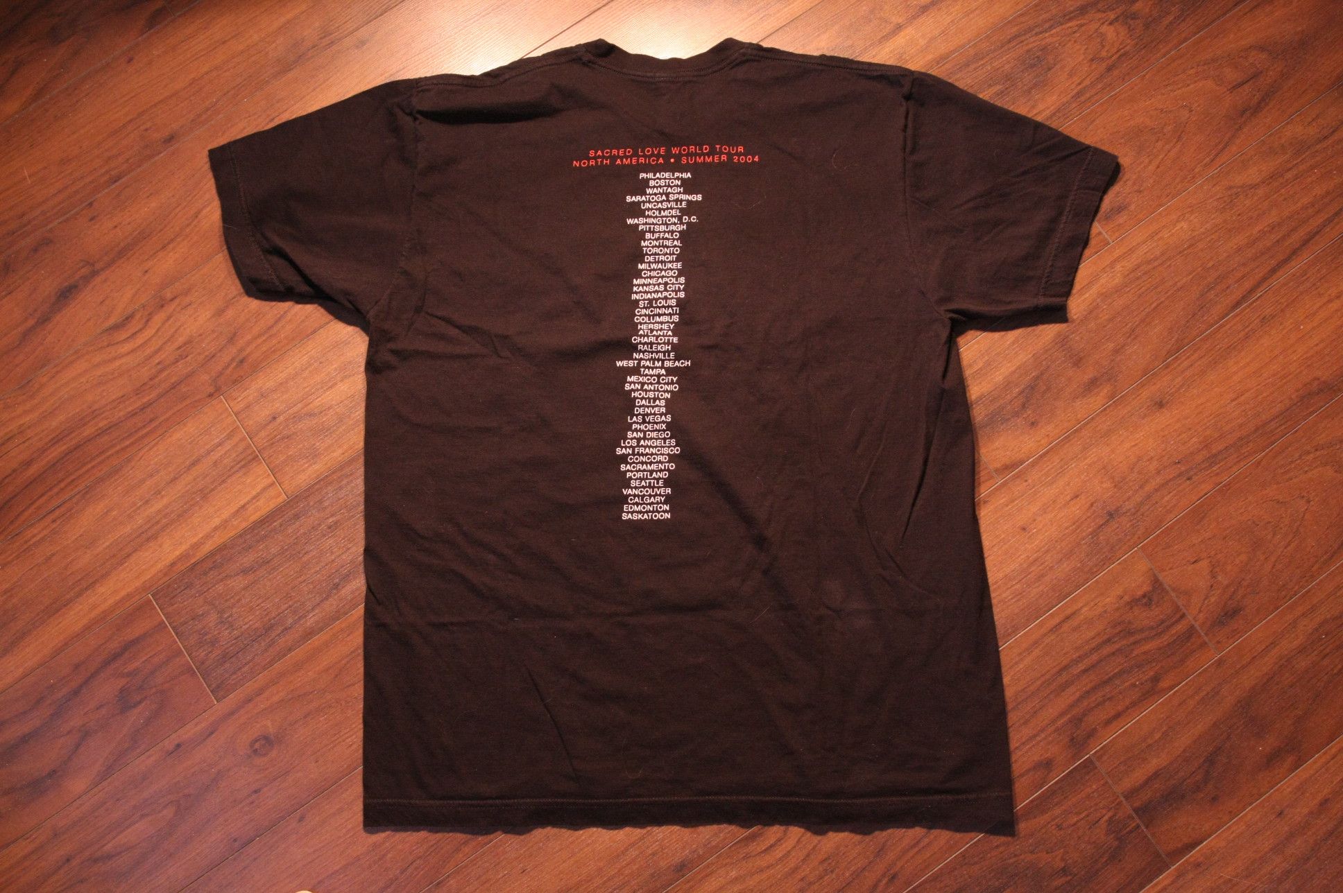 Vintage STING / ANNIE LENNOX T SHIRT 2004 SACRED LOVE TOUR Size US XL / EU 56 / 4 - 3 Thumbnail