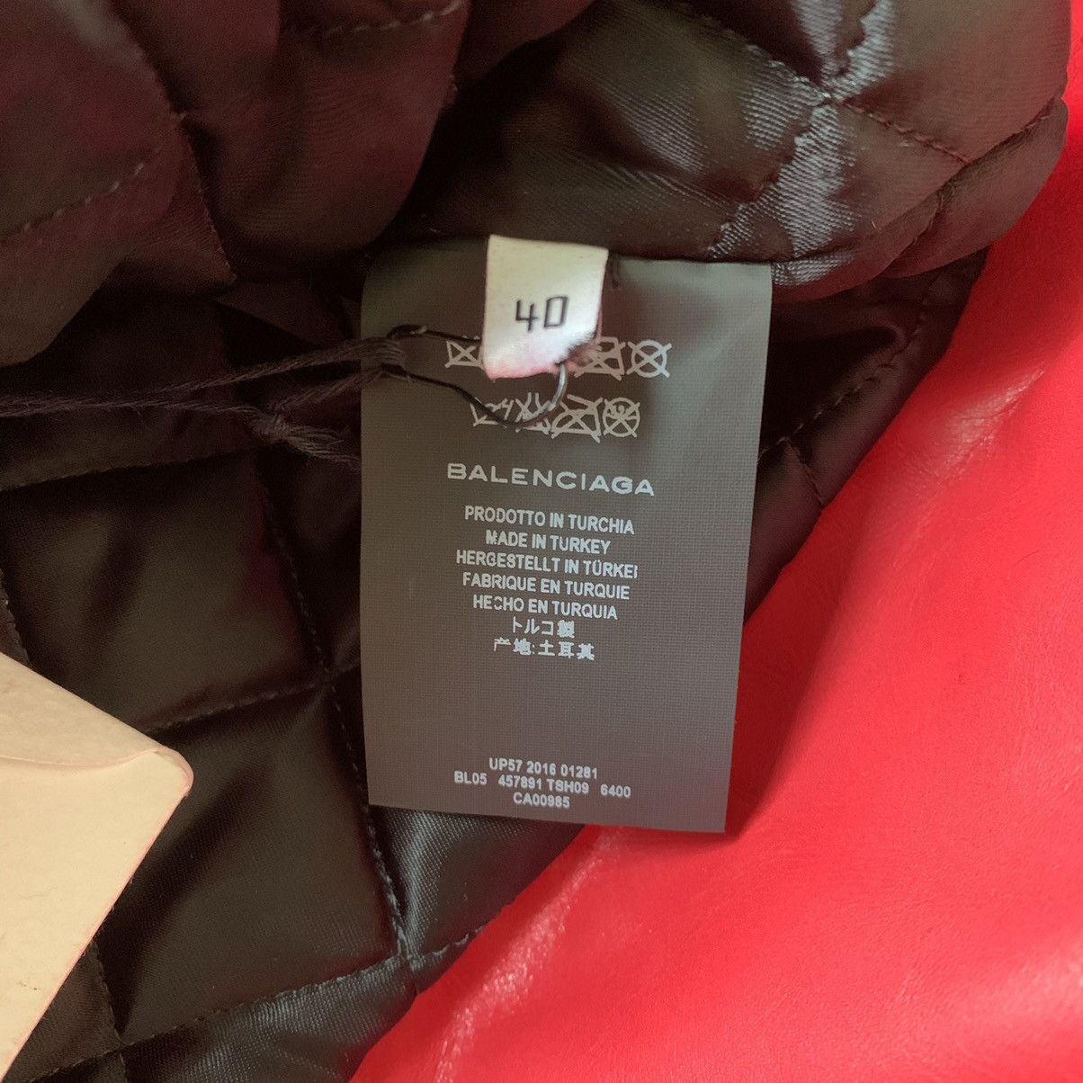 Balenciaga FW2016 Swing Red Leather Biker Jacket Size US M / EU 48-50 / 2 - 6 Thumbnail
