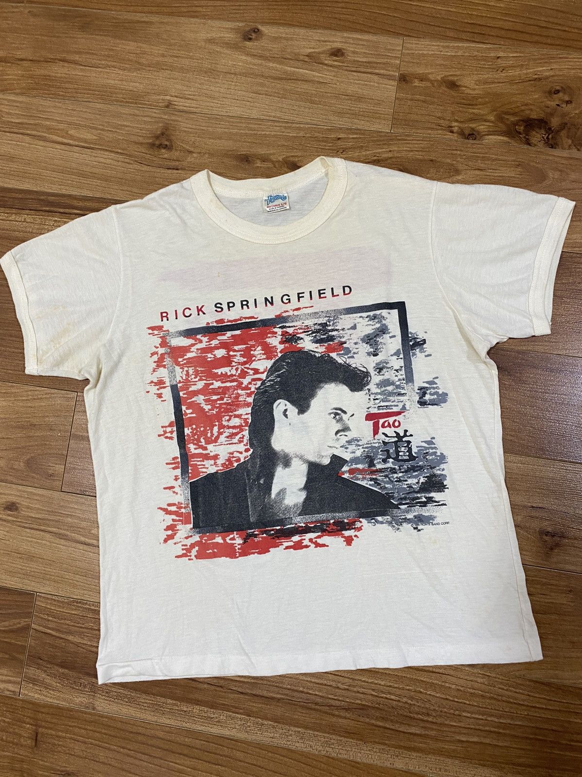 Vintage 1985 Rick Springfield Tao Tour Band Tee sz S
