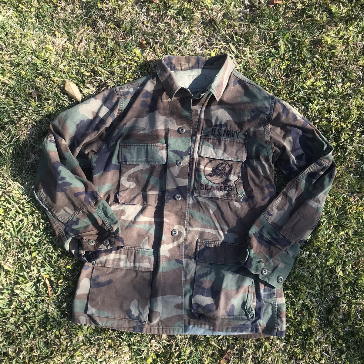 Military Usn Vintage Vintage 90 s US Navy Seabees Jacket Grailed