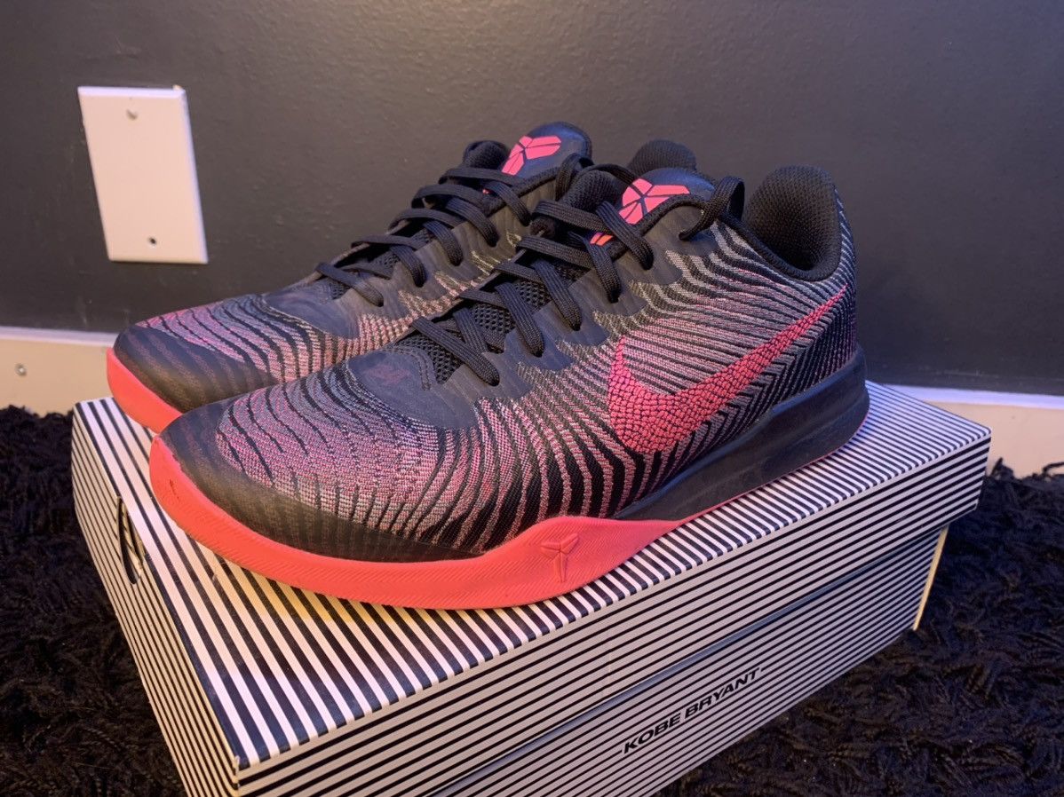 Nike KB Mentality 2 Black Pink Blast Wolf Grey Grailed