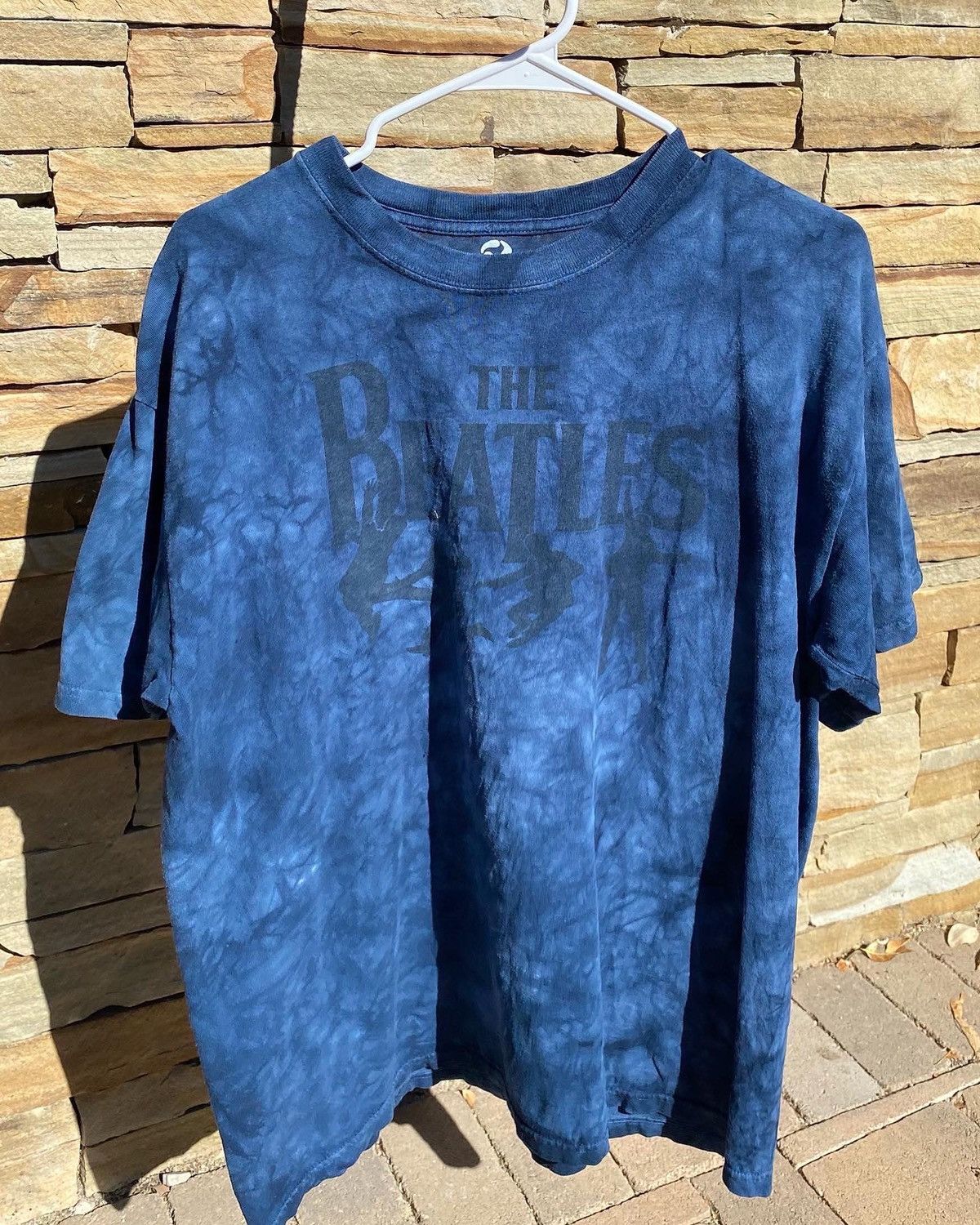 New Beatles Blue Grunge look blue graphic Tee ;;; S/M...