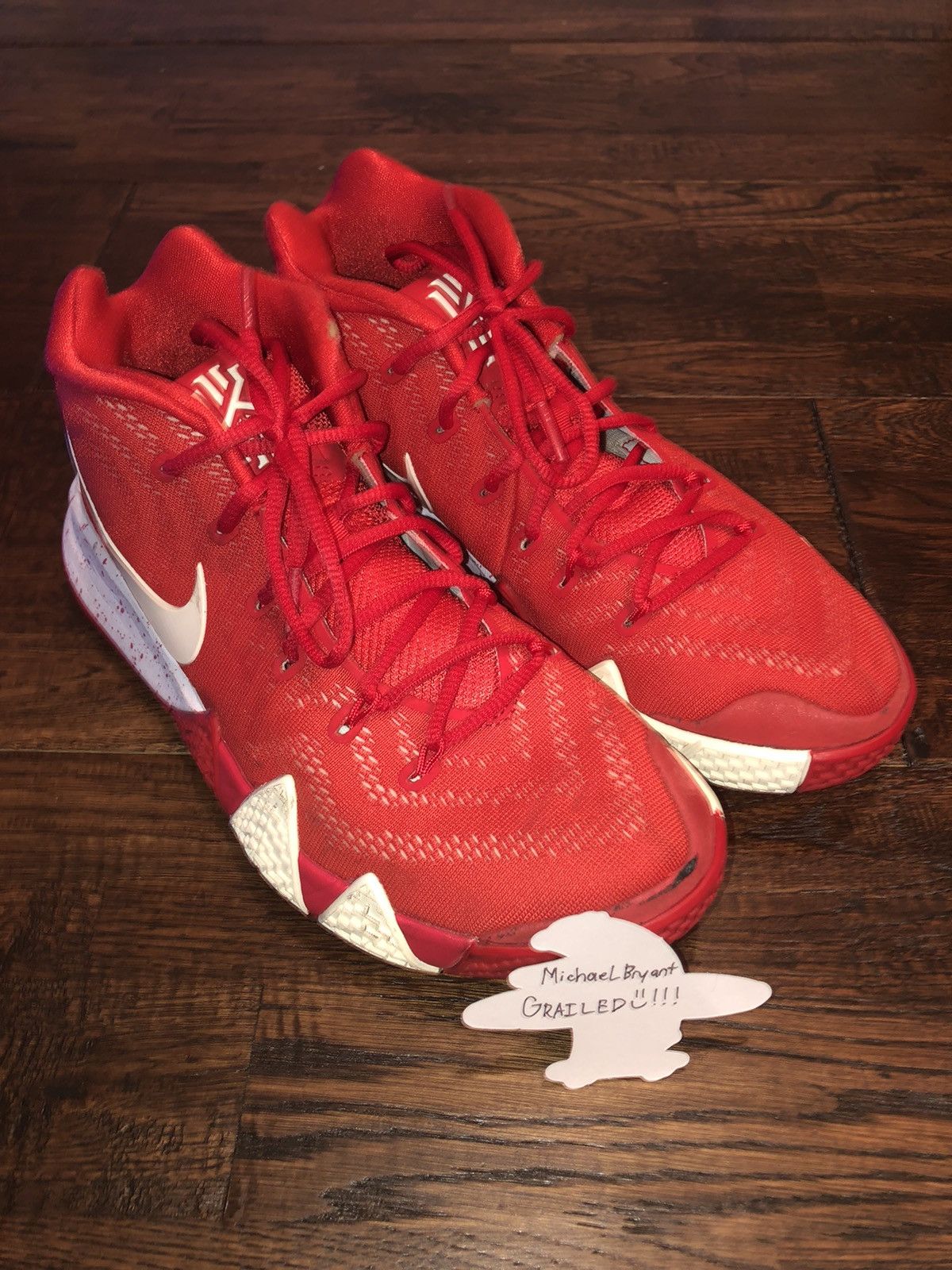 Nike kyrie 4 university 2025 red