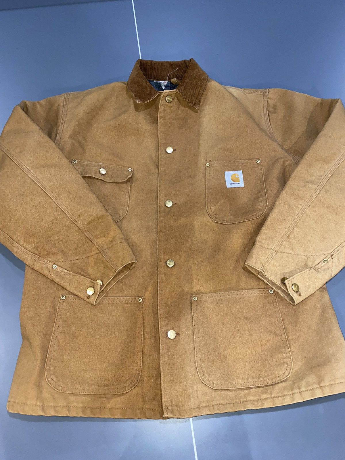 Carhartt Vintage Carhartt Blanket Lined Tan Chore Coat Large Size US L / EU 52-54 / 3 - 2 Thumbnail