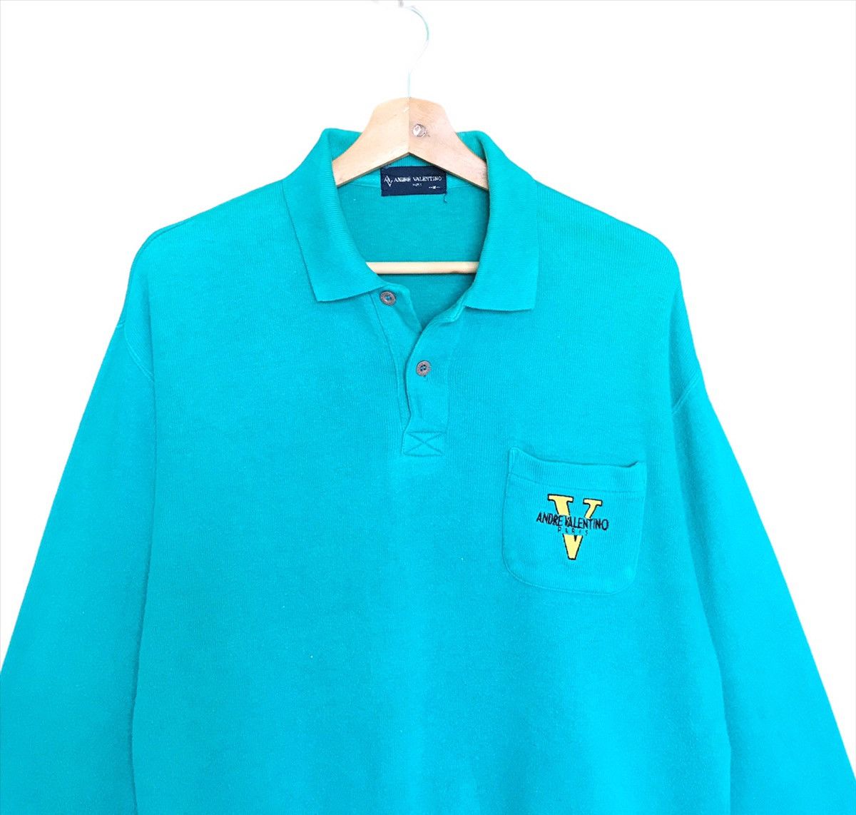 Gianni Valentino Vintage Andre Valentino Button Up Crewneck Sweatshirt Size L Size US M / EU 48-50 / 2 - 4 Thumbnail