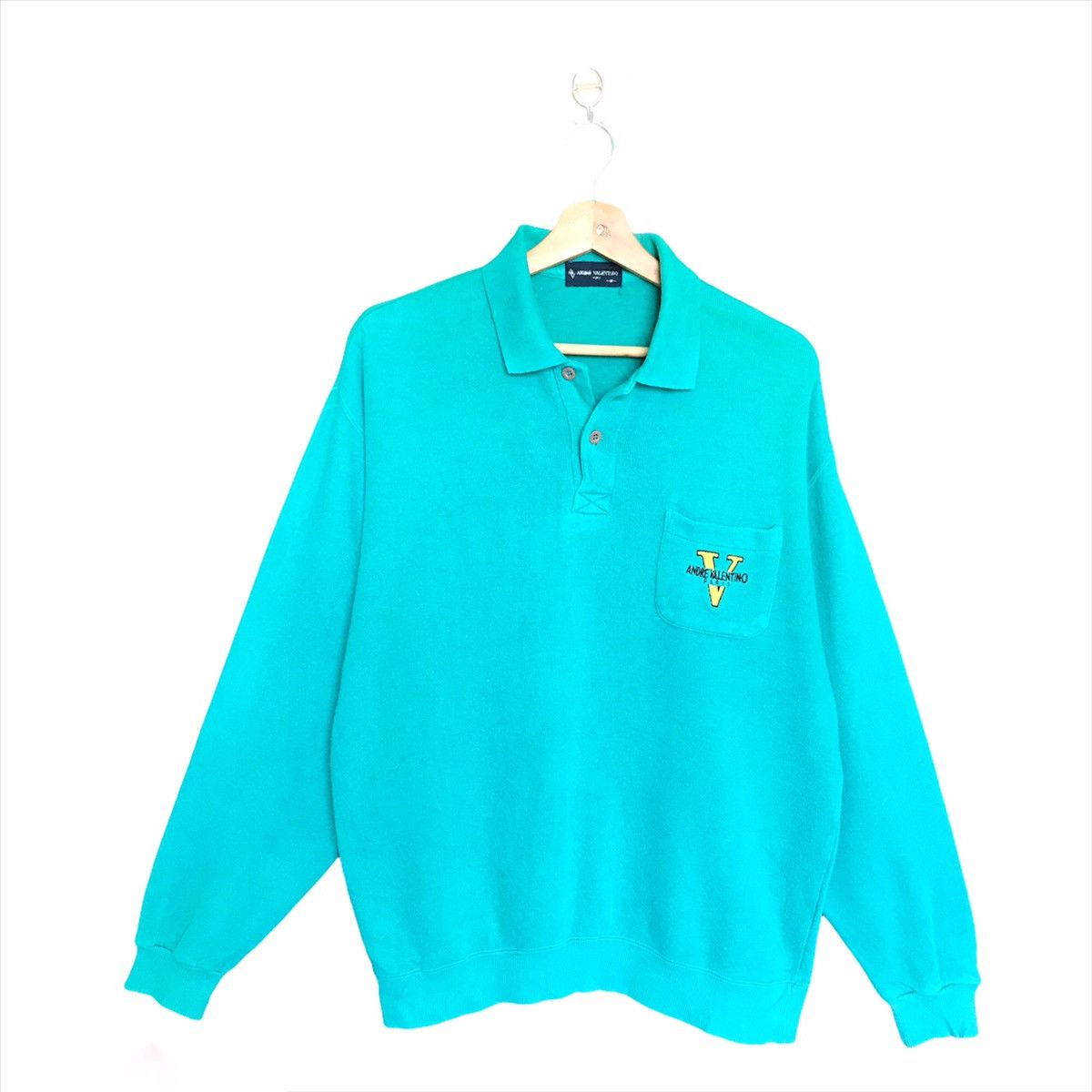 Gianni Valentino Vintage Andre Valentino Button Up Crewneck Sweatshirt Size L Size US M / EU 48-50 / 2 - 1 Thumbnail