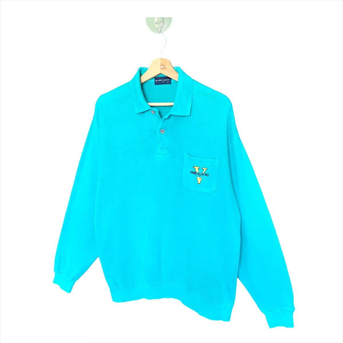 Gianni Valentino Vintage Andre Valentino Button Up Crewneck Sweatshirt Size L Size US M / EU 48-50 / 2 - 3 Thumbnail