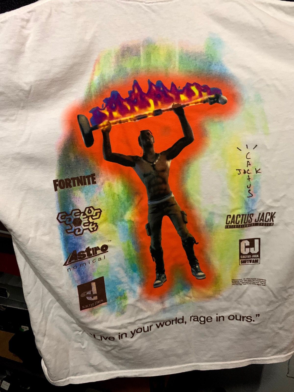 Travis Scott Travis Scott x Fortnite Rage Emote T-Shirt | Grailed