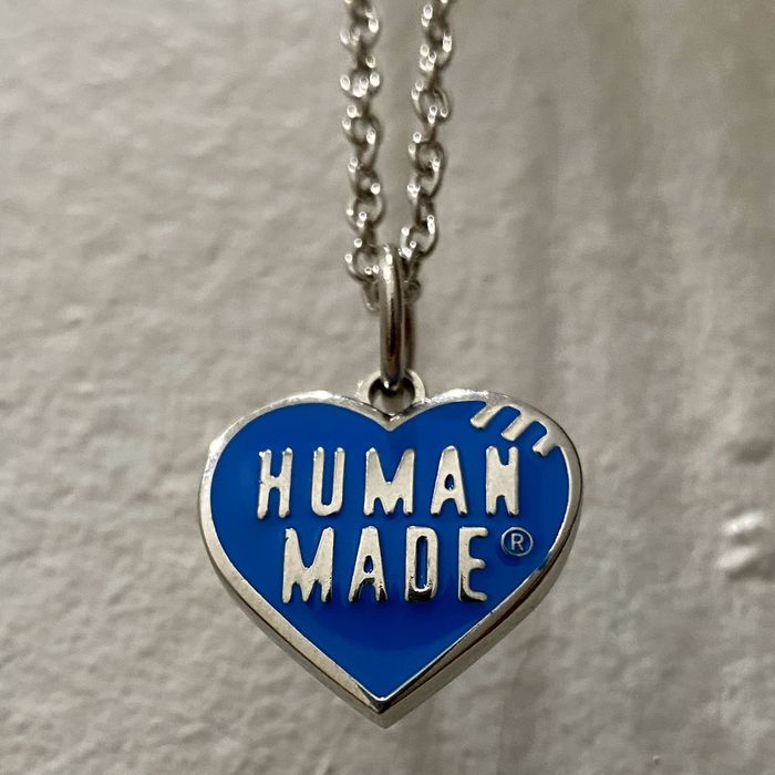 Human Made Human Made Heart Necklace Blue/Silver | Grailed