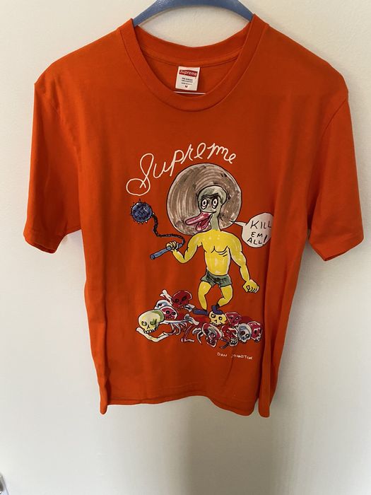 Supreme Supreme Daniel Johnston Kill Em All Tee Orange | Grailed