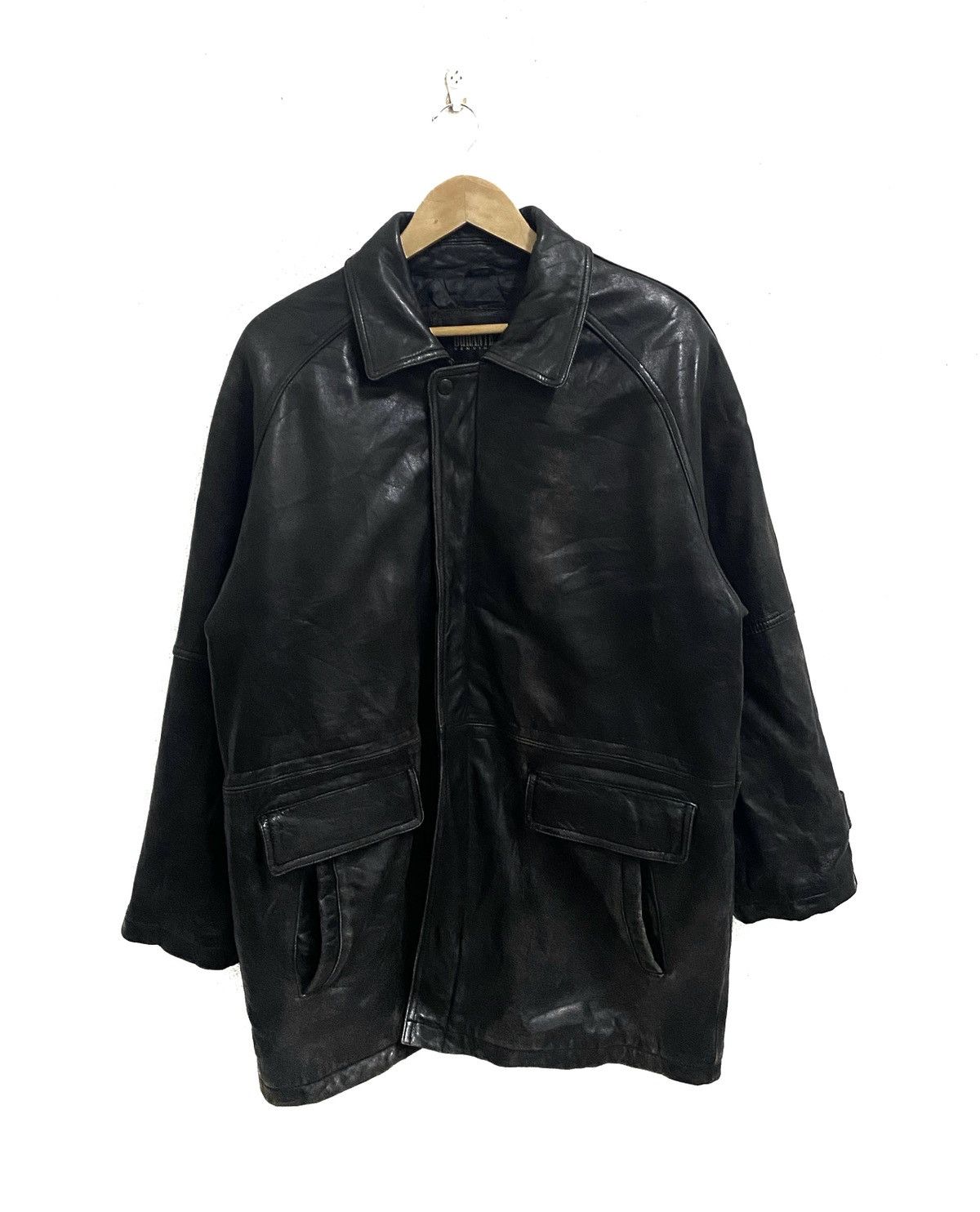 Vintage VINTAGE DURANTE GENUINE LEATHER ZIPPER LONG JACKET