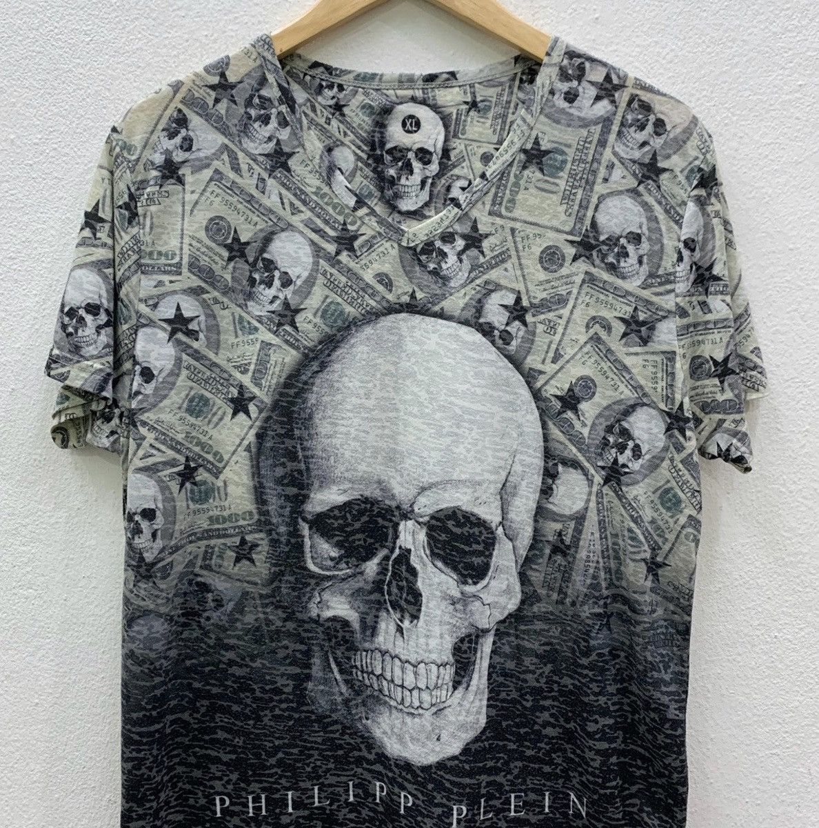 Philipp Plein RARE Philipp Plein Design Skull The United States Fullprint Size US L / EU 52-54 / 3 - 3 Thumbnail