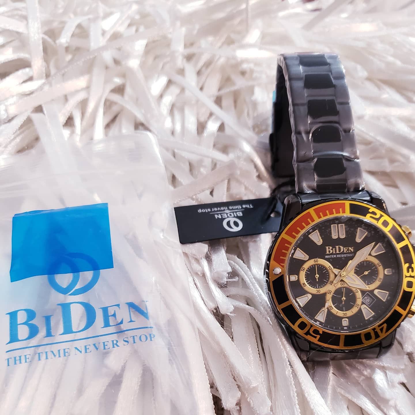 Tres Bien 🆕️ NWT BiDen Quartz 3ATM Water Proof Black Watch Size ONE SIZE - 4 Thumbnail