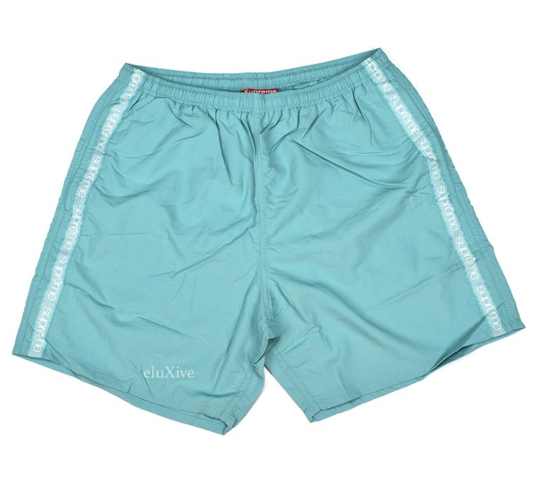 Supreme Supreme Tonal Taping Water Swim Shorts Pale Green DS | Grailed