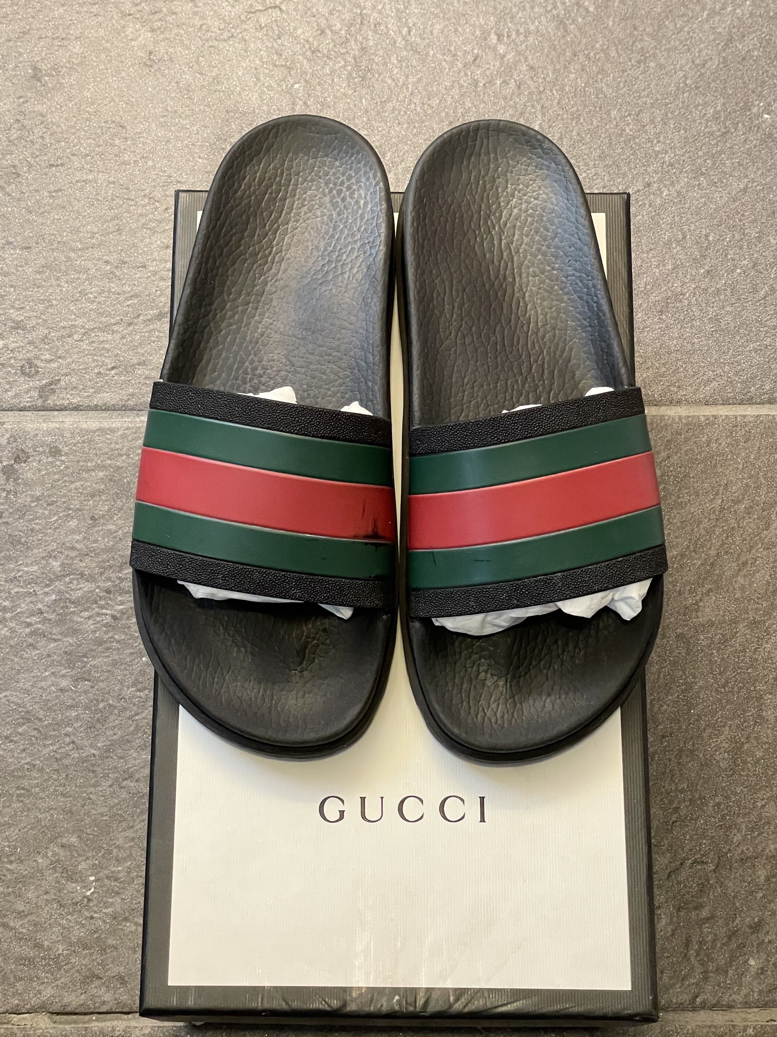 Gucci Gucci Web Slide Sandal Black Grailed