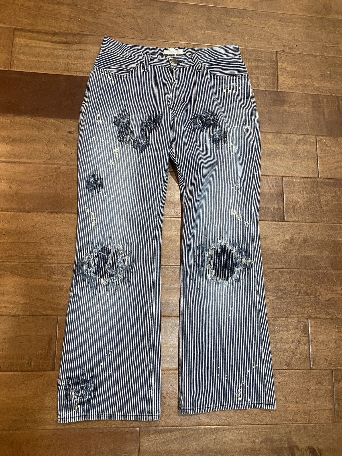 Number (N)ine VERY RARE! NUMBER NINE HICKORY STRIPE DENIM | Grailed