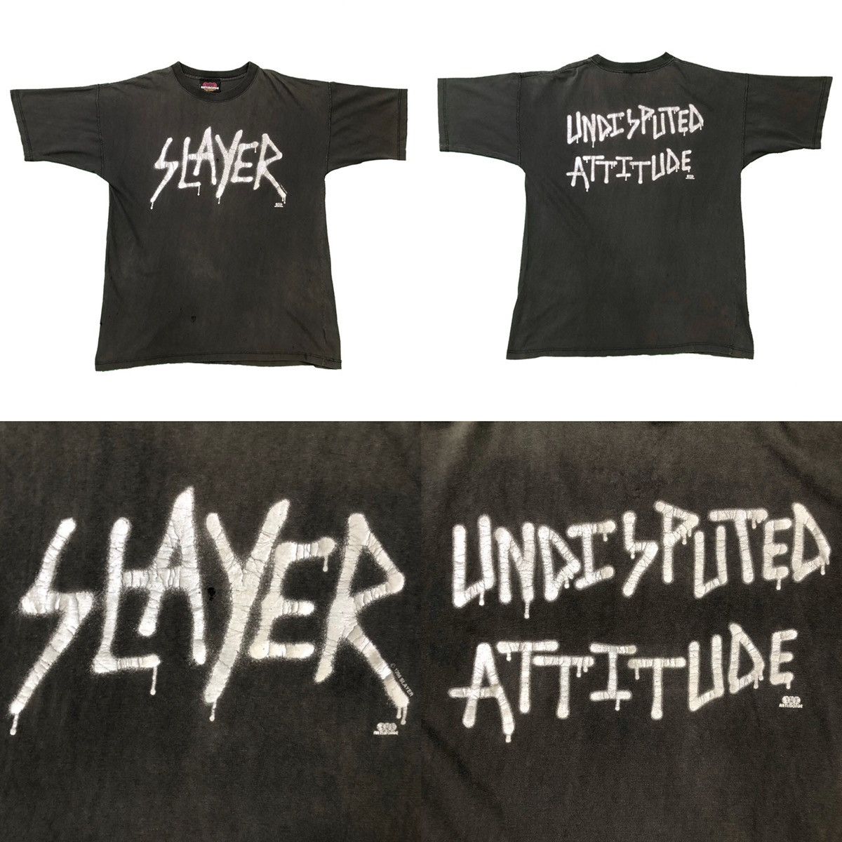 Band Tees Vintage 1996 Slayer Undisputed Attitude Band Tee Size US XL / EU 56 / 4 - 11 Thumbnail
