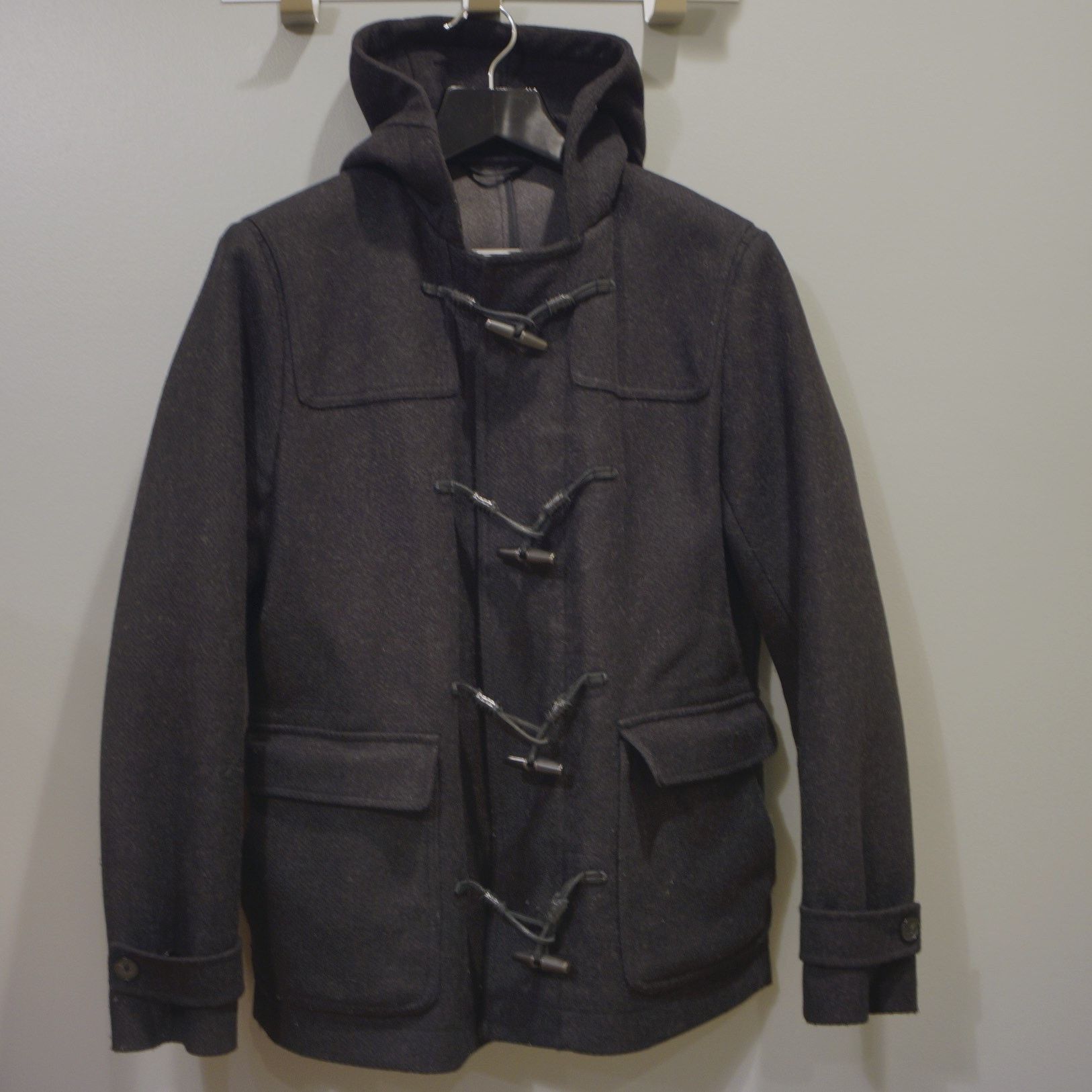 Theory Charcoal Wool Hooded Duffle Size US M / EU 48-50 / 2 - 1 Thumbnail