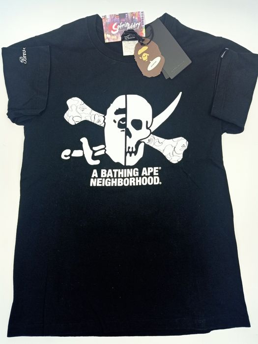 Bape Bape X Neighborhood Skull Sword Crewneck T-Shirt | Grailed